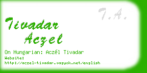 tivadar aczel business card